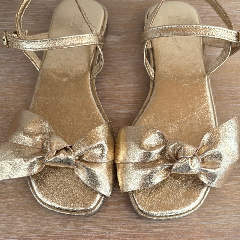 ZARA - Elegant Gold Girls Sandals